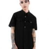 Chemise KILLSTAR 'crossed Out' -Vêtements Gothiques Boutique crossed out work shirt 1 1 900