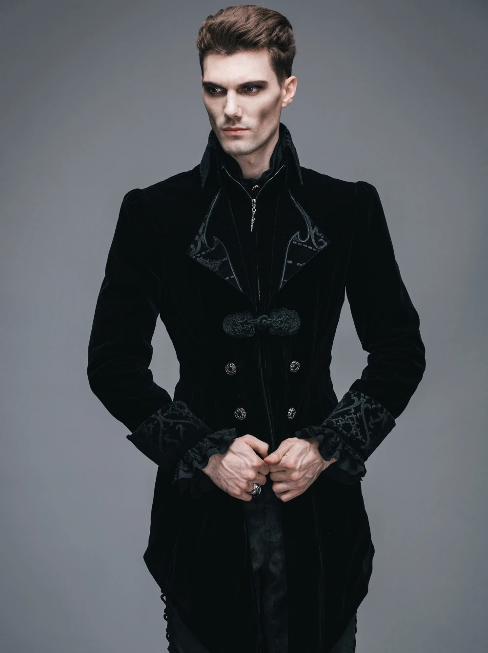Veste Gothique Vampire Homme DEVIL FASHION 4 Veste Gothique Vampire Homme DEVIL FASHION – Image 2