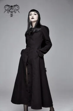 Long Manteau DEVIL FASHION 'black Sirena' -Vêtements Gothiques Boutique ct1269 900