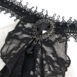 Jabot De Chemise Blanc DEVIL FASHION -Vêtements Gothiques Boutique dsc01190 900