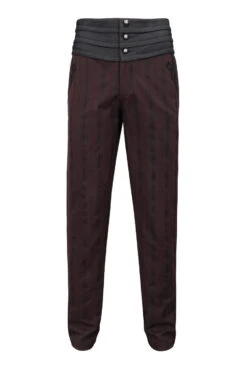Pantalon Victorien Bordeaux DEVIL FASHION 'Modares' -Vêtements Gothiques Boutique dsc01789 900