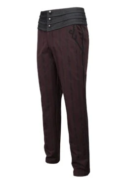 Pantalon Victorien Bordeaux DEVIL FASHION 'Modares' -Vêtements Gothiques Boutique dsc01790 900