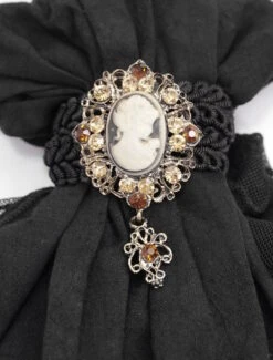 Jabot De Chemise Noir DEVIL FASHION -Vêtements Gothiques Boutique dsc09070 900