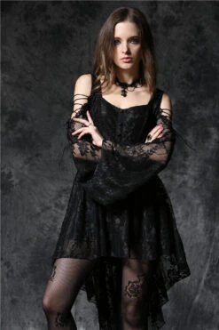 Robe Gothique Noire DARK IN LOVE 12 Robe Gothique Noire DARK IN LOVE -Vêtements Gothiques Boutique dw053bk 6