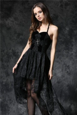 Robe Gothique Noire DARK IN LOVE -Vêtements Gothiques Boutique dw0631