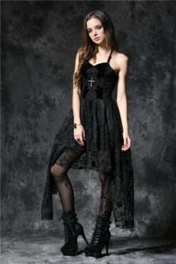 Robe Gothique Noire DARK IN LOVE -Vêtements Gothiques Boutique dw0632
