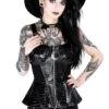 Bustier RESTYLE 'alligator Basquine' -Vêtements Gothiques Boutique eng pl black gothic corset alligator basquine top 2042 3 900