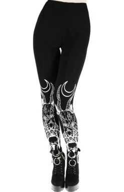 Leggings Noir RESTYLE 'domonic Cat'