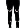 Leggings Velours RESTYLE 'double Crescent' -Vêtements Gothiques Boutique eng pl double crescent velvet leggings gothic black leggings 1975 1 900