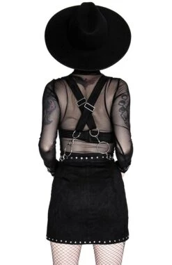 Jupe Suède RESTYLE 'Occulte Fashion' -Vêtements Gothiques Boutique eng pl studded suede skirt black gothic short skirt 1977 14 900