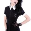 Chemisier Occulte Manches Courtes RESTYLE -Vêtements Gothiques Boutique eng pl white collar with embroidery gothic blouse moon child shirt 1605 1 900