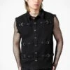 Veste Sans Manches KILLSTAR 'Ervin' -Vêtements Gothiques Boutique ervin button up vest m b x1600 900