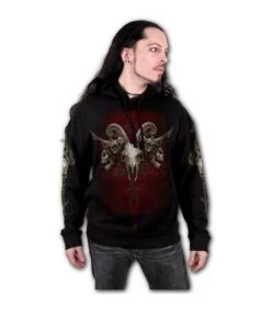 Sweat Capuche SPIRAL 'Faces Of Goth' -Vêtements Gothiques Boutique faces of goth sweat shirt gothique noir a capuche2 900