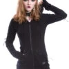 Veste Zippée Gothique VIXXSIN -Vêtements Gothiques Boutique fawn hood black vixxsin 10 900