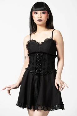 Serre-taille KILLSTAR 'flix Flocked' -Vêtements Gothiques Boutique flix flocked waspie w b 9aca6195 c2a4 4250 8cda e3f8754245ea x1600 900