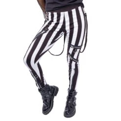 Leggings HEARTLESS 'ghosted' -Vêtements Gothiques Boutique ghosted leggings ladies black white heartless 3 900