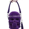 Sac Violet KILLSTAR 'grave Digger' -Vêtements Gothiques Boutique gravedigger velvet handbag plum c x1600 900