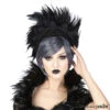 Diadème Gothique SINISTER En Velours -Vêtements Gothiques Boutique h062 black feather gothic headpiece by sinister 900
