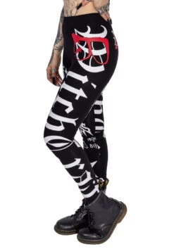 Leggings HEARTLESS Mercredi Addams 10 Leggings HEARTLESS Mercredi Addams -Vêtements Gothiques Boutique heartless b craft leggings black white 3 900