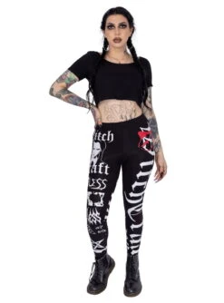 Leggings HEARTLESS Mercredi Addams 13 Leggings HEARTLESS Mercredi Addams -Vêtements Gothiques Boutique heartless b craft leggings black white 7 900