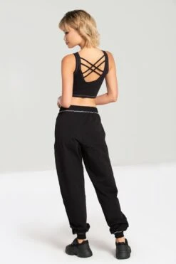 Jogging Femme HELL BUNNY 'Solaris' -Vêtements Gothiques Boutique hlb50235 solaris joggers blk 02 1 1 900