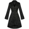 Veste Gothique Femme En Tissu Brocarde Noir -Vêtements Gothiques Boutique hr0303