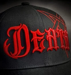 Casquette Trucker HYRAW 'red Death' -Vêtements Gothiques Boutique hyraw casquette trucker death halloween 3 900