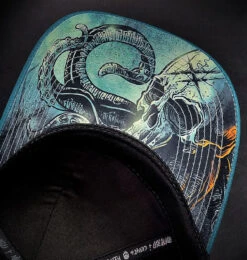 Casquette Trucker HYRAW 'Kraken' -Vêtements Gothiques Boutique hyraw casquette trucker kraken 4 900
