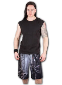 Short De Bain SPIRAL 'skull Scroll' -Vêtements Gothiques Boutique image zoom295 900