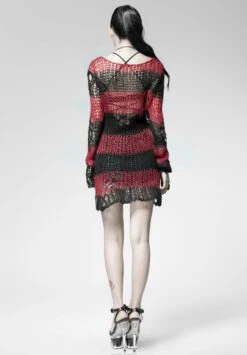 Haut Noir Et Rouge PUNK RAVE 'apocalypse 2022' -Vêtements Gothiques Boutique img 4491 900