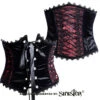 Serre-taille Gothique Noir Et Rouge SINISTER -Vêtements Gothiques Boutique k062 velvetandtaffetaunderbustcorsetbysinister 03