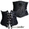Serre-taille Gothique Noir SINISTER -Vêtements Gothiques Boutique k064 blackvelvetandlacegothicunderbustbysinister