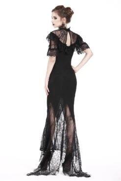 Longue Jupe Sirène DARK IN LOVE -Vêtements Gothiques Boutique kw127 101 900