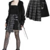 Jupe Courte DARK IN LOVE 'rockabella' -Vêtements Gothiques Boutique kw135 900