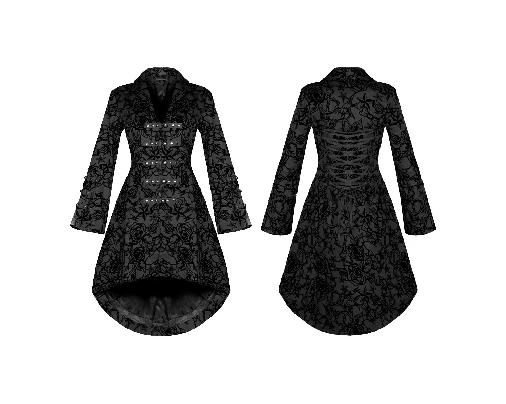 Longue Veste Gothique Femme H&R LONDON 4 Longue Veste Gothique Femme H&R LONDON – Image 2