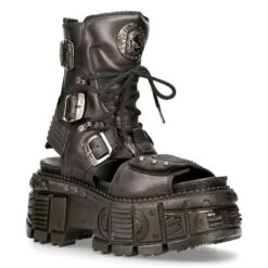 Bottines Cuir New Rock M.BIOS107-C3 -Vêtements Gothiques Boutique m bios107 c3 2 900