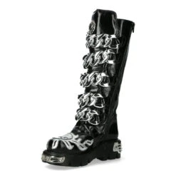 Bottes Cuir New Rock M-MET033-C1 -Vêtements Gothiques Boutique m met033 c1 4 900