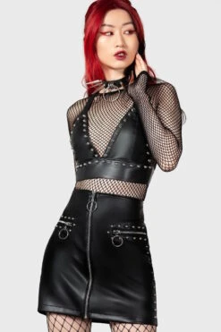 Jupe Cuir Vegan KILLSTAR 'madrigal'