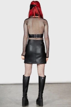 Jupe Cuir Vegan KILLSTAR 'madrigal' -Vêtements Gothiques Boutique madrigal mini skirt w f 900