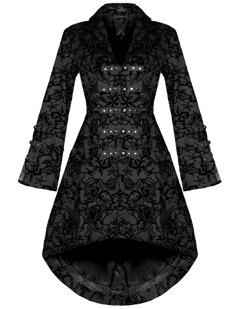 Longue Veste Gothique Femme H&R LONDON 3 Longue Veste Gothique Femme H&R LONDON