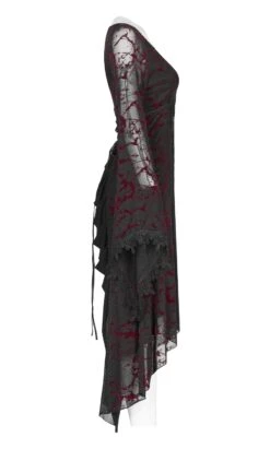 Robe Noire Et Rouge PUNK RAVE 'inkiria Blood' -Vêtements Gothiques Boutique mg 1782 900