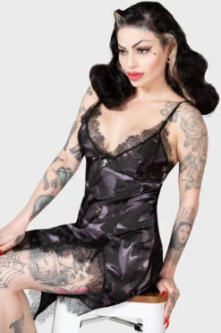 Nuisette KILLSTAR 'midnight Ire Night' -Vêtements Gothiques Boutique midnight ire lounge dress w d x1600 900