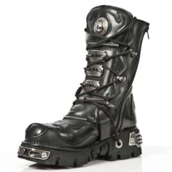Bottes Cuir New Rock M.1007-C1 -Vêtements Gothiques Boutique new rock m 1007 c1 4 zoom