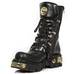 Bottes Cuir New Rock M.391GOLD-C1 11 Bottes Cuir New Rock M.391GOLD-C1 -Vêtements Gothiques Boutique new rock m 391gold c1 4 zoom