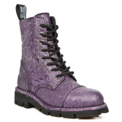 Rangers Cuir Mauve New Rock M.NEWMILI83-C11 -Vêtements Gothiques Boutique new rock m newmili83 c11 2 zoom