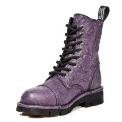 Rangers Cuir Mauve New Rock M.NEWMILI83-C11 -Vêtements Gothiques Boutique new rock m newmili83 c11 4 zoom