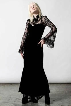 Haut Romantique KILLSTAR 'poison Fang' -Vêtements Gothiques Boutique poison fang long sleeve top c x1600 900