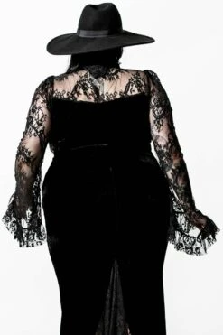 Haut Romantique KILLSTAR 'poison Fang' -Vêtements Gothiques Boutique poison fang long sleeve top plus d x1600 900