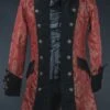 Veste Aristocrate Homme Rouge Et Noire -Vêtements Gothiques Boutique red royal pirate coat
