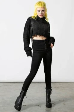 Pantalon Femme KILLSTAR 'ravens Cross' -Vêtements Gothiques Boutique rip me apart knit sweater d min x1600 900